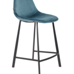2x Barstoel Dutchbone, Franky, zithoogte ca. 65 cm, Blauw